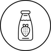 Erdbeere Milch Vektor Symbol