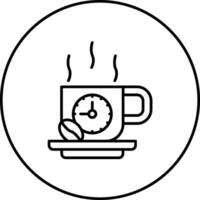 Kaffeezeit-Vektorsymbol vektor