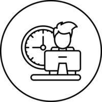 Arbeitszeit-Vektor-Symbol vektor