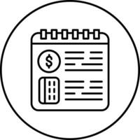 online Zahlung Einzelheiten Vektor Symbol
