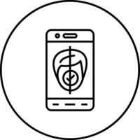 Handy, Mobiltelefon Gesicht Scan Vektor Symbol