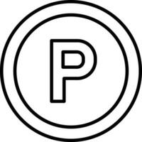 Parkplatz-Vektor-Symbol vektor