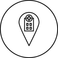 Krankenhaus Ort Vektor Symbol