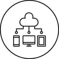 Cloud-Computing-Vektorsymbol vektor