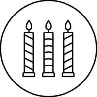 Kerzen-Vektor-Symbol vektor