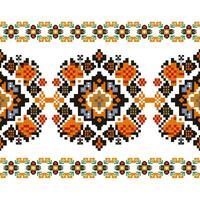 geometrisch ethnisch Muster, Kreuz Stich, Pixel Muster, Design zum Kleidung, Stoff, Hintergrund, Hintergrund, Verpackung, Batik, Strickwaren, Stickerei Stil, aztekisch geometrisch Kunst Ornament drucken vektor