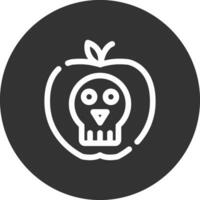 kreatives Icon-Design mit vergiftetem Apfel vektor