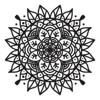 Mandala kreisförmiges symmetrisches Muster. orientalisches florales rundes Ornament vektor