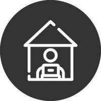 Arbeit von zu Hause aus kreatives Icon-Design vektor