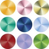 metallic gradient flerfärgade cirkelknappar vektor