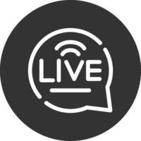 Live-Chat kreatives Icon-Design vektor