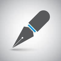 Stift / Bleistift-Symbol, flaches Design vektor