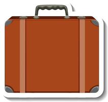 läder resväska tecknad klistermärke vektor