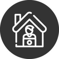 Arbeit von zu Hause aus kreatives Icon-Design vektor