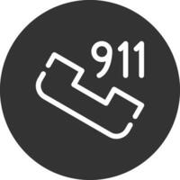 ring upp 911 kreativ ikon design vektor