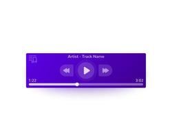 Musikplayer-UI, mobiles Interface-Design für das Web vektor