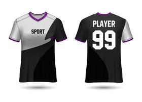 T-Shirt Sport-Design. Renntrikot. einheitliche Vorder- und Rückansicht. vektor