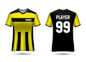 T-Shirt Sport-Design. Renntrikot. einheitliche Vorder- und Rückansicht. vektor