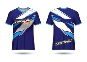 T-Shirt Sport-Design. Renntrikot. einheitliche Vorder- und Rückansicht. vektor