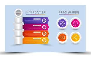 illustration vektor design steg infographic presentation banner