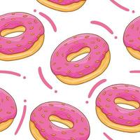 Donuts nahtloses Muster im flachen Design-Stil vektor
