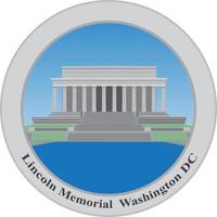 Incoln-Denkmal, Washington, D.C. USA. vektor