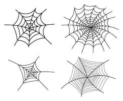 einstellen von Spinne Netz im das Netz Konzept. vektor