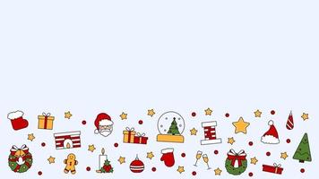 Muster mit Platz für Text mit Symbolen von Weihnachten Frohes neues Jahr vektor