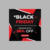 Black Friday Social Media Post Vorlage vektor