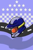 Motocross-Rennhelm vektor