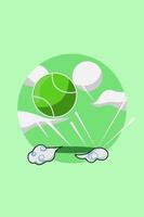 Tennisball-Cartoon-Illustration vektor