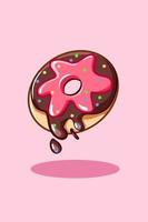 süße Donuts Symbol Cartoon Illustration vektor