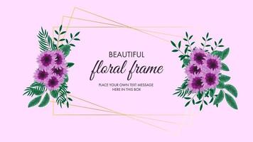blommig prydnadsdesign - inbjudan eller gratulationskort för bröllopsdekor vektor