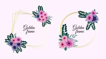 blommig prydnadsdesign - inbjudan eller gratulationskort för bröllopsdekor vektor