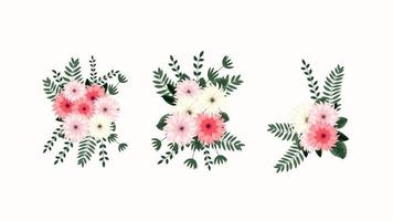 exquisite botanische Sammlung wilder Blumenarrangements für Banner vektor
