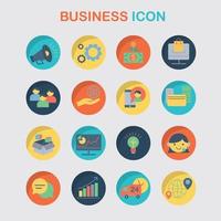 Vektor-Business-Management-Farbe-Flach-Icon-Set vektor