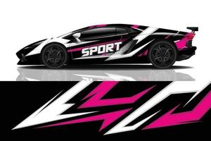 Sportwagen-Aufkleber-Wrap-Design-Vektor vektor