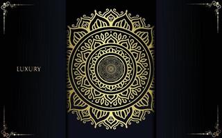 Luxus-Mandala-Hintergrund mit goldenem Arabesken-freiem Vektor