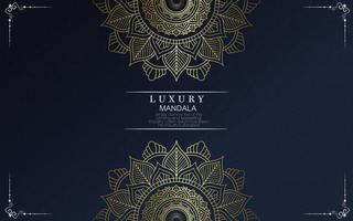 Luxus Gold Mandala verzierten Hintergrund für Hochzeitseinladung vektor