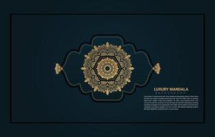 Luxus-Mandala-Hintergrunddesign. vektor