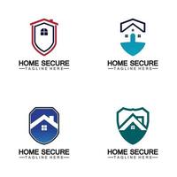 Home Secure Logo, Smart House Logo Design, Home Protection Logo Design vektor