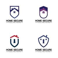 hem säker logotyp, smart hus logotyp design, hem skydd logotyp design vektor