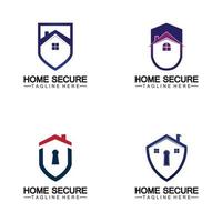 Home Secure Logo, Smart House Logo Design, Home Protection Logo Design vektor