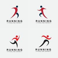 Laufende Menschen Logo-Symbol-Vektor-Illustration vektor