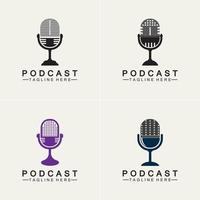 Podcast Vektor Icon Design Illustration Vorlage