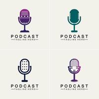 Podcast Vektor Icon Design Illustration Vorlage