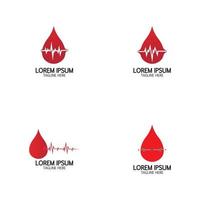 blod donation logotyp ikon designmall vektor