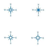 Kompass-Symbol-Logo-Design isoliert auf weißem Hintergrund vektor