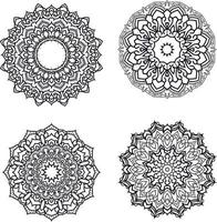 mandala samling .cirkulär blomma uppsättning mandala vektor
