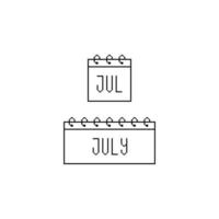 juli kalender logotyp ikon vektor